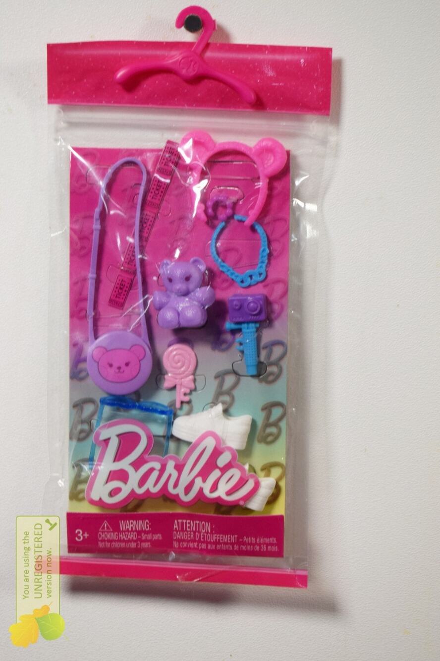 Barbie Fashions Teddy Bear Accessories 10pc Set